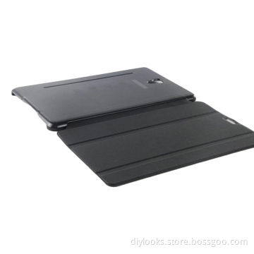 Cross Grid Texture Plastic Flip Leather Case with Holder for Samsung Galaxy Tab S 8.4